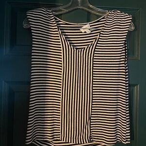 Evereve Black and White Relaxed Tank Top